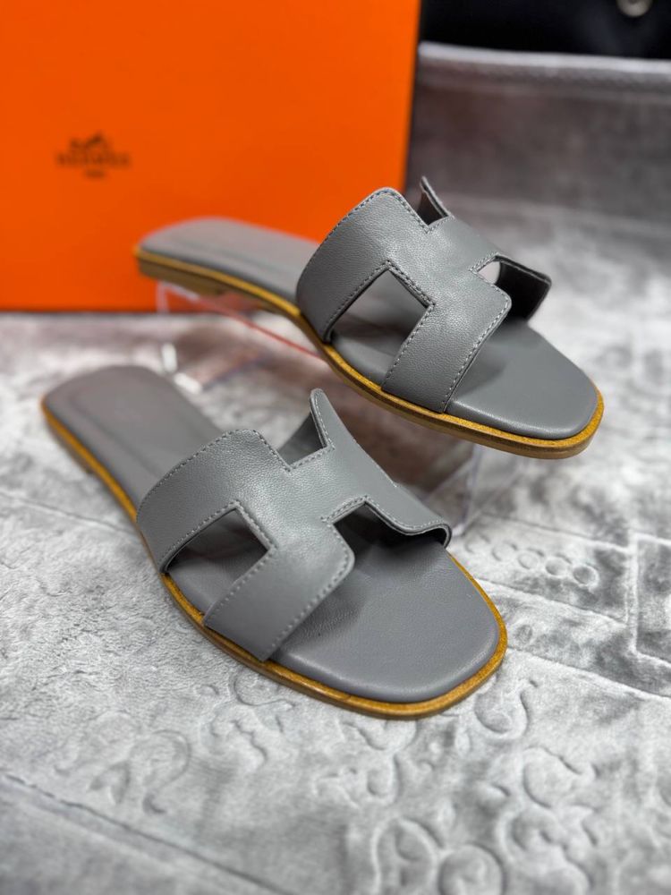 Papuci hermes piele naturala