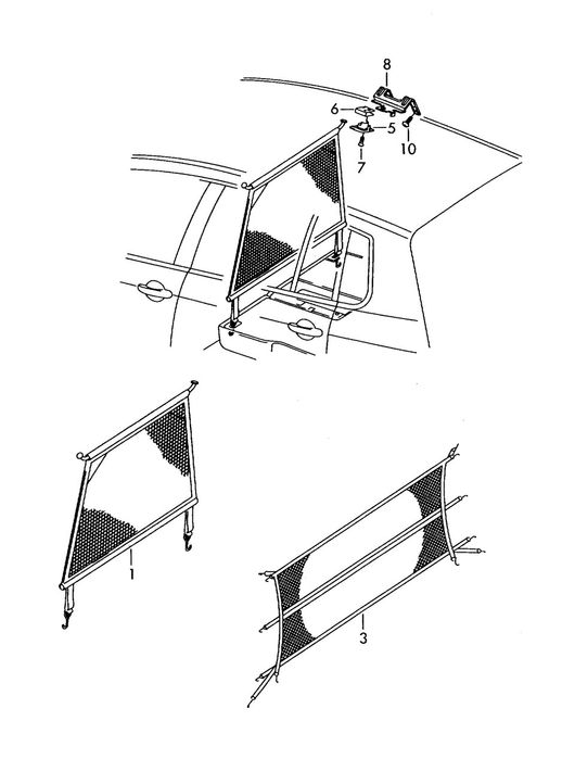 Вътрешна щора vw Tiguan 5N