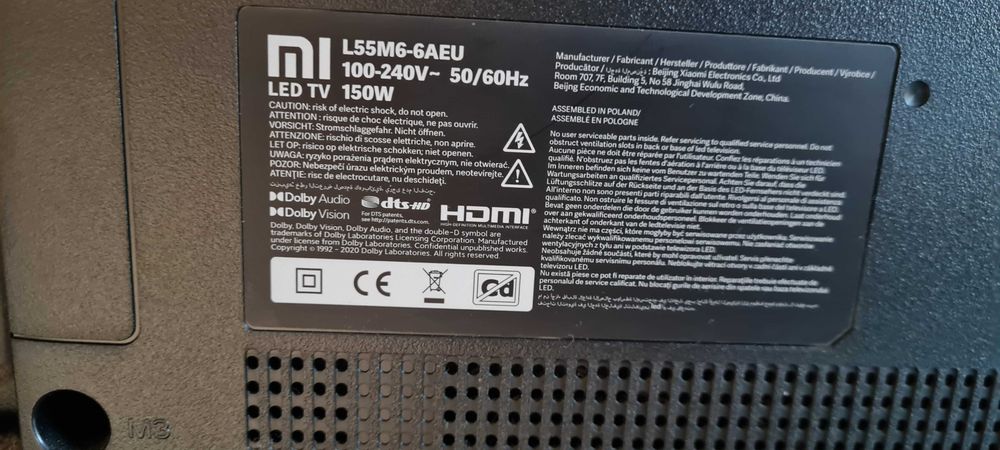 Tv Led Xiaomi l55m6-6aeu 55 inch ecran spart