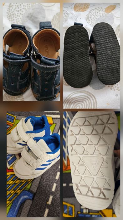 Sandale piele plus cadou adidasi