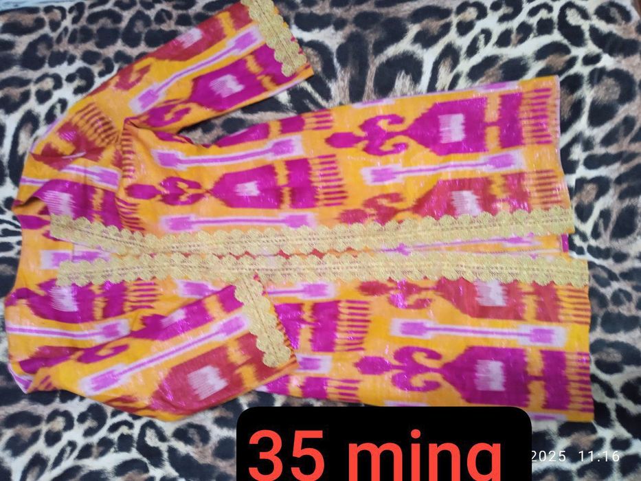 Atlas cho'pon
Uzunligi tizzadan
Aybi yo'q 
Razmeri 46-48