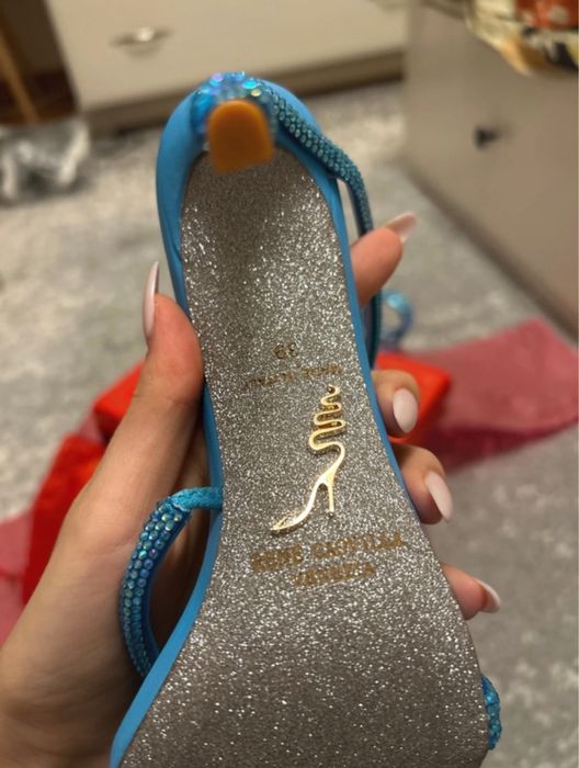 Sandale Rene caovilla piele naturala pe stoc