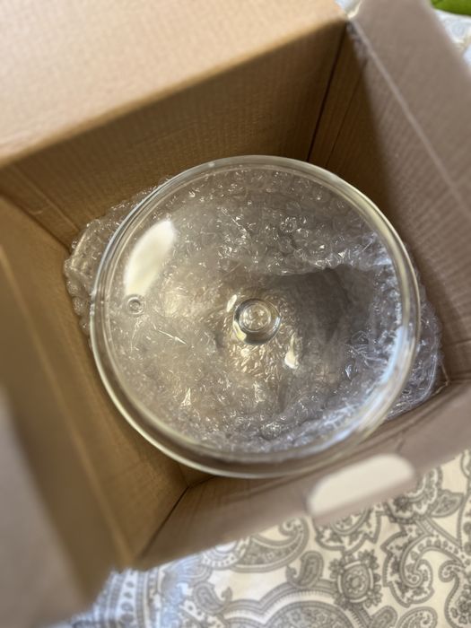 Vand set 2 oale din sticla borosilicata, 2L, cu capac si maner - NOI