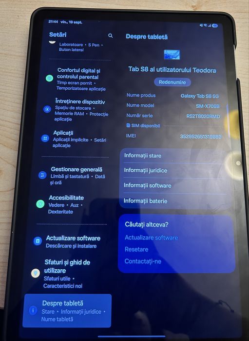 ‼️Tableta samsung Galaxy tab S8 128GB/8GB, WiFi ‼️