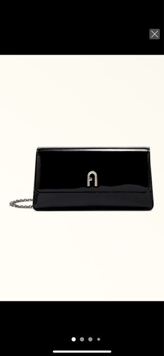 Furla Diamante нова,черен лак