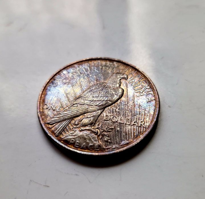 Moneda argint SUA Peace dolar 1923 patina