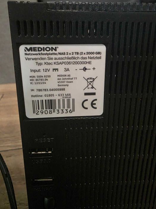 Nas server MEDION LIFE 2 x 2 TB Dual Bay