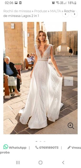 Vând rochie mireasa LaNovia Lagos