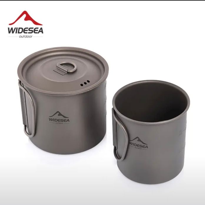 Посуда титановая туристическая титановая

Фирменная от Widesea