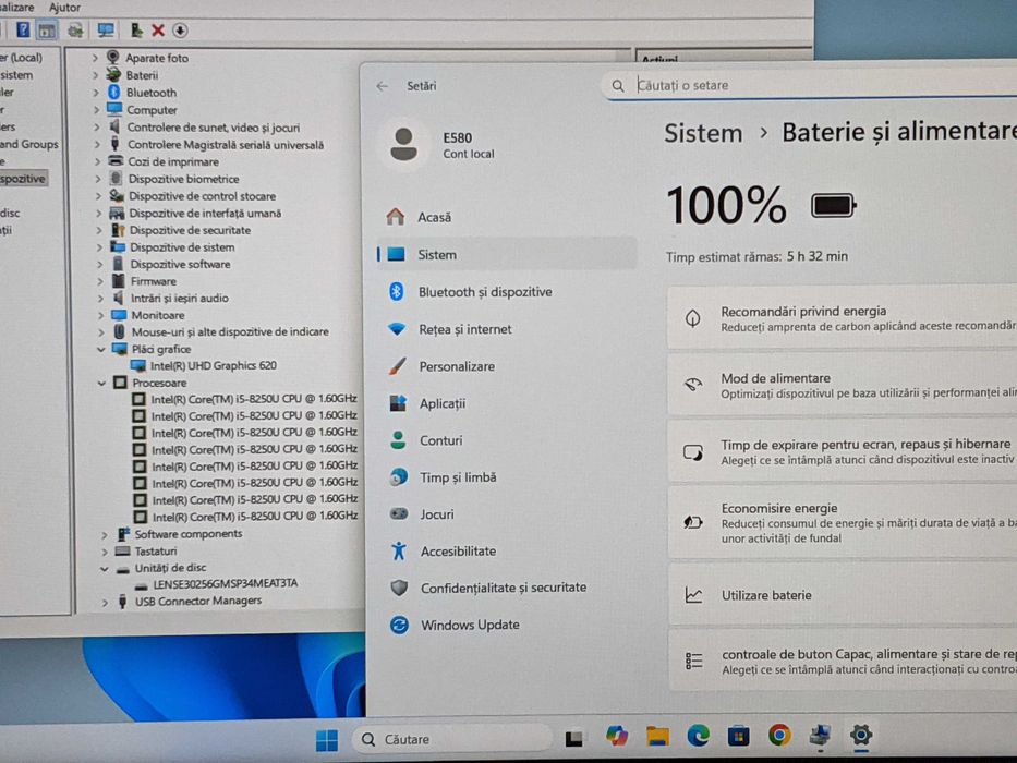 Laptop Lenovo ThinkPad E580, Intel Core i5-8250U, ssd 256Gb, ram 16Gb
