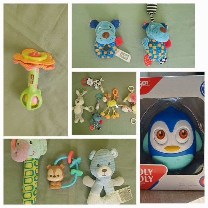 Лот Tiny love и други бебешки играчки, мека книжка  0+