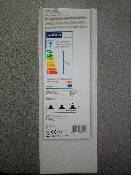 Set 3 spoturi incastrabile,directionabile,bronz mat,inclus becuri led