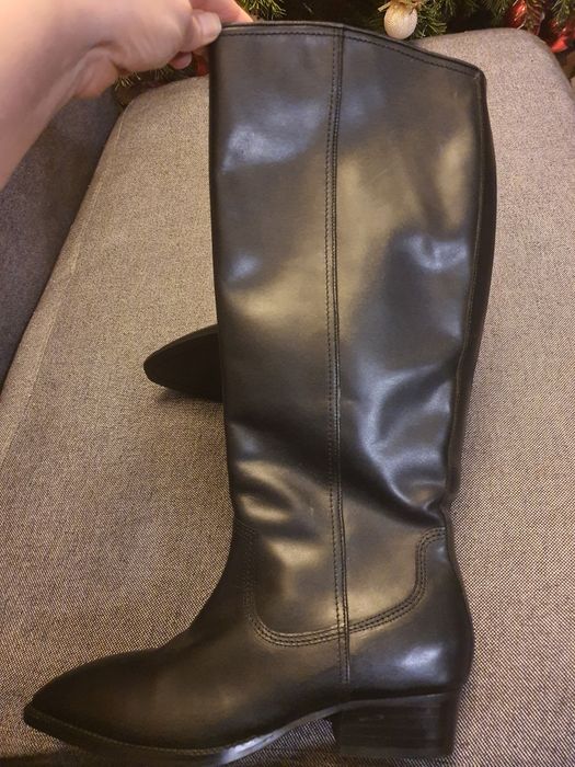 Cizme piele naturala, dama, negre, marimea 40, noi