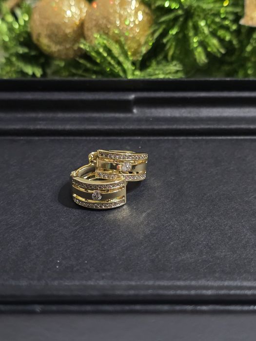 Cercei placati cu aur 14 karate