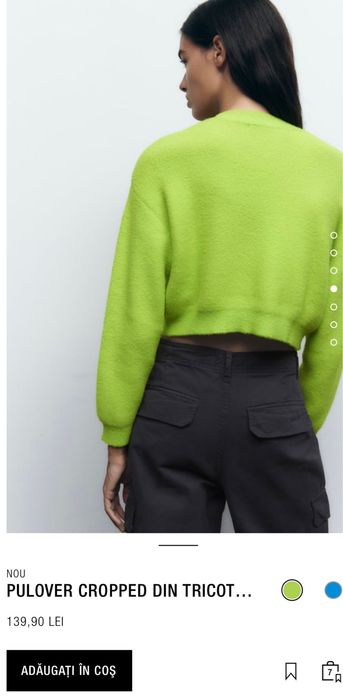 Pulover nou dama  Zara cropped din tricot nou cu eticheta