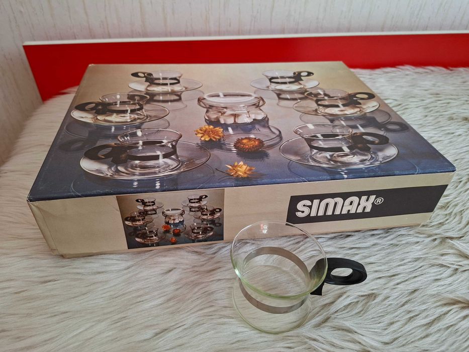 Сервиз за кафе от йенско стъкло,  Чехословакия,