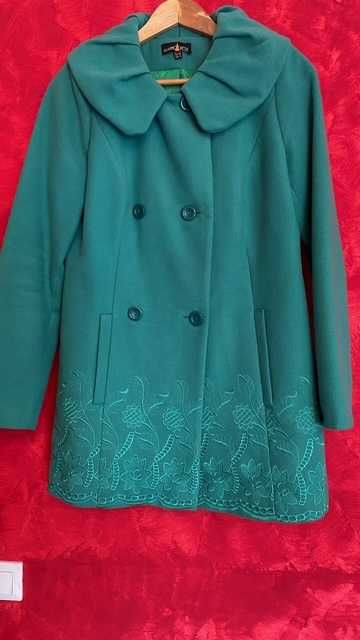 Palton scurt verde marime 42
