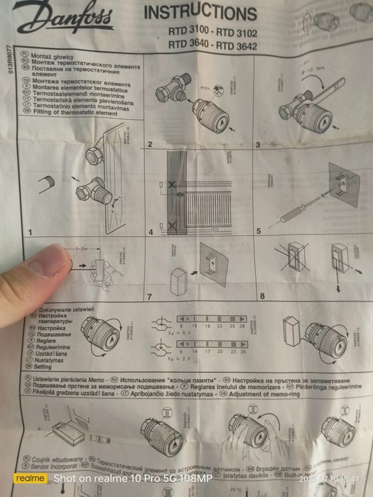 Продам Термостатический элемент (термоголовка) Danfoss RTD 3640