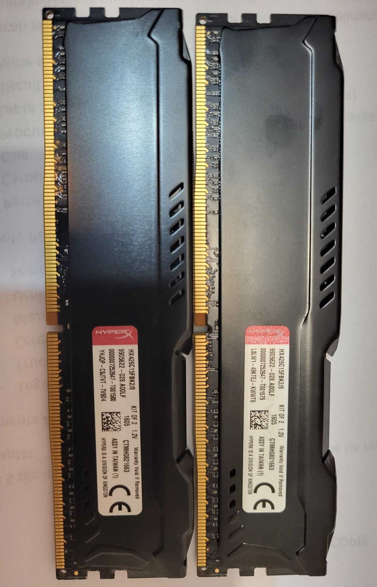 Memorie HyperX Fury Black 8GB DDR4 2666MHz CL15 Kit of Two