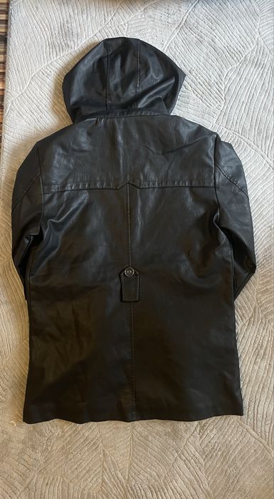 Geaca de piele neagra -  L XL