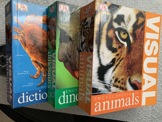 Enciclopedie DK Visual Animale & Dictionar scolar engleza NOU >500 pag