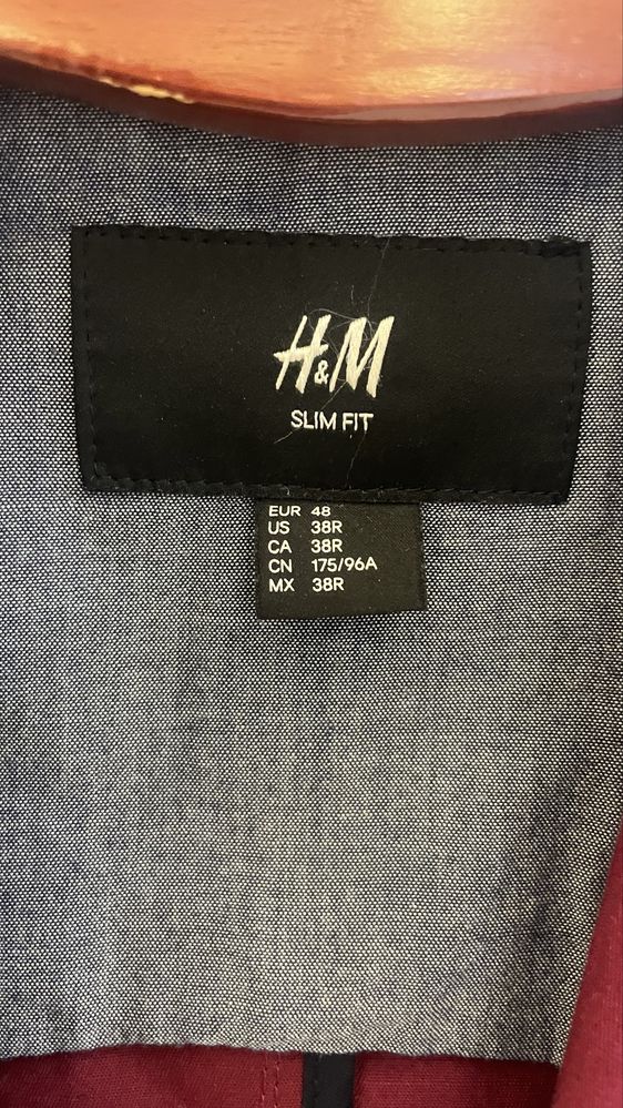 Бардовый пиджак HM