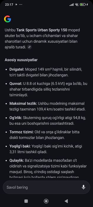 Tank skuter sotiladi