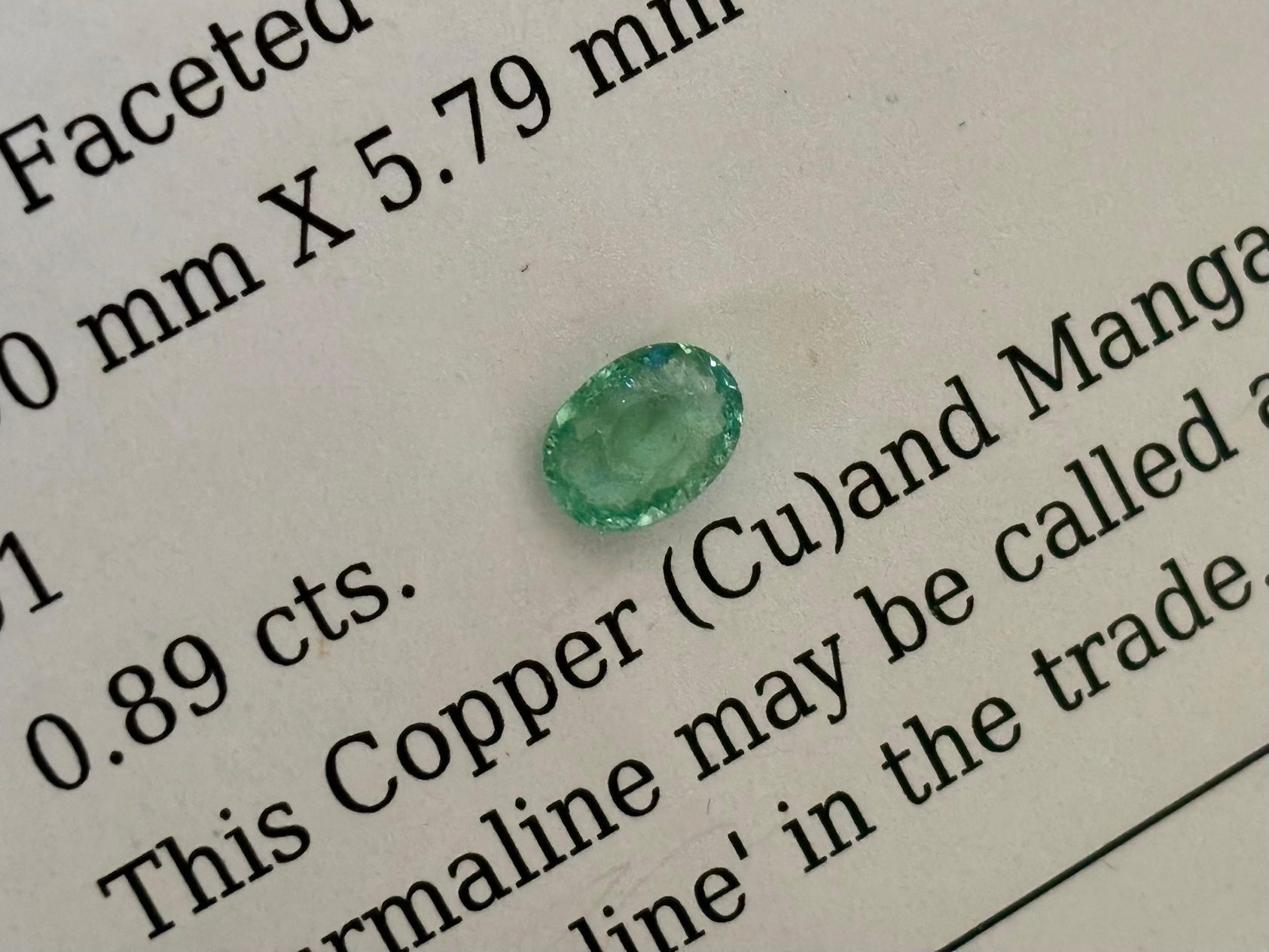 Turmalină Naturală Paraiba