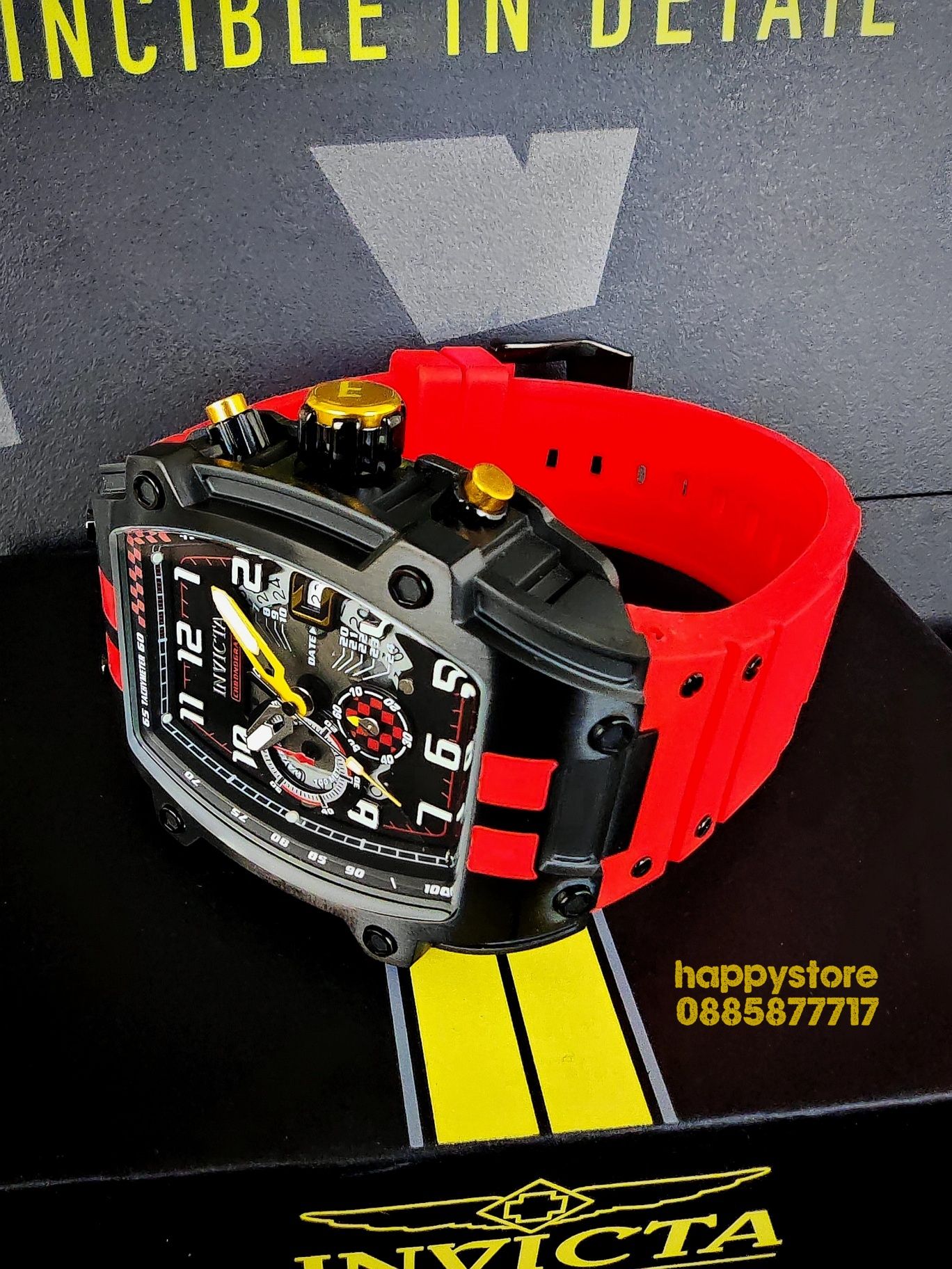 INVICTA S1 Rally Diablo Red 48-68 mm, Инвикта нов ръчен часовник