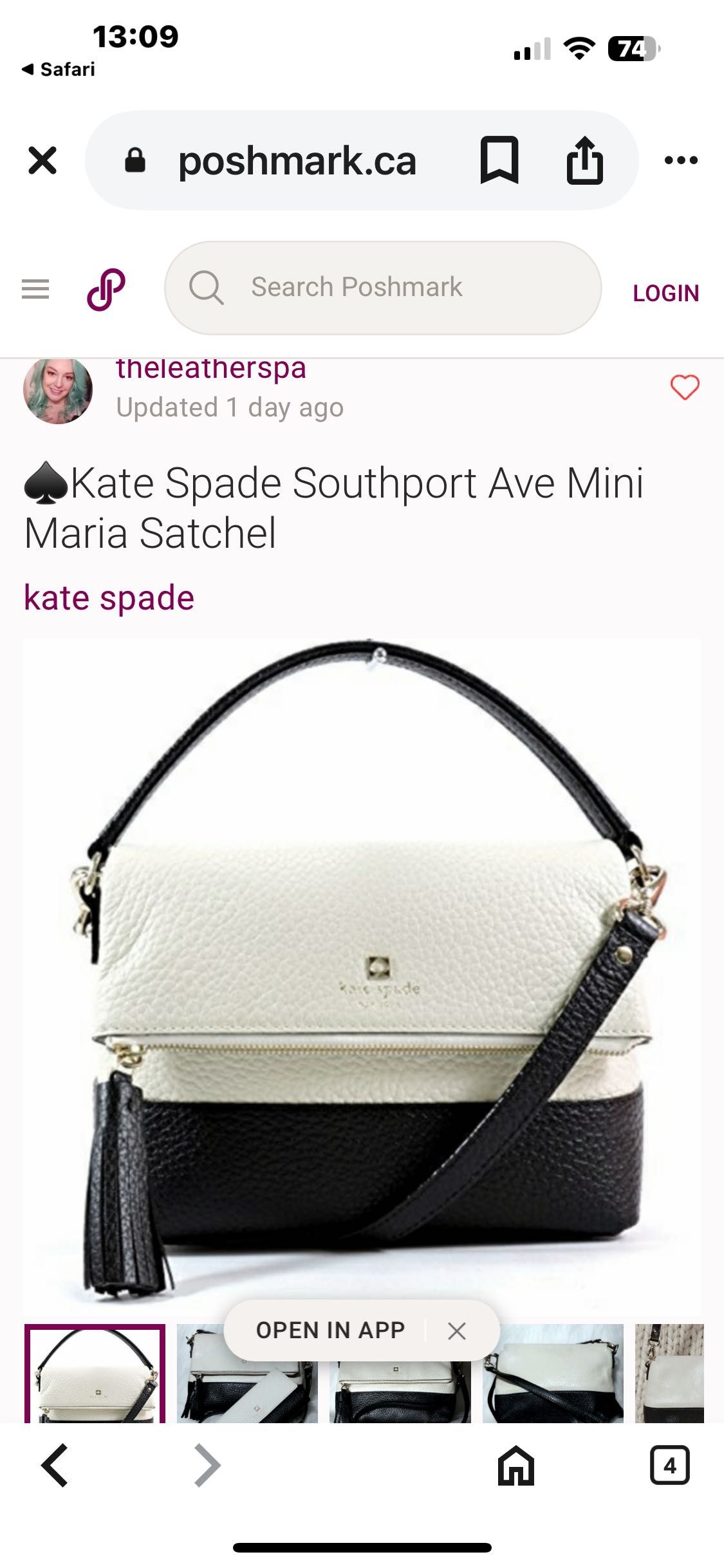 Дамска чанта на Kate Spade от естествена кожа