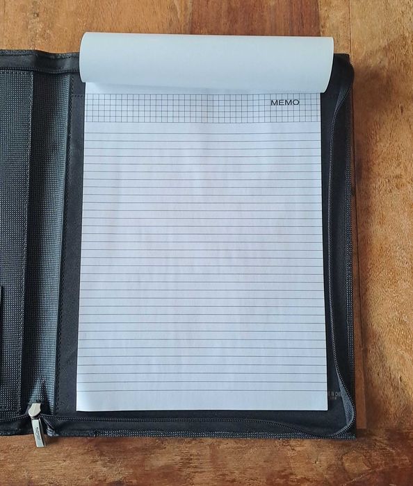 папка луксозна за документи черна с цип Марксман Marksman Размер А4