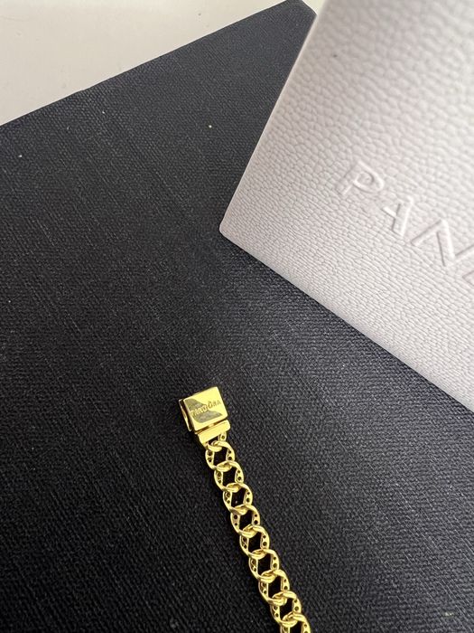 Brățară cu lanț cuban pavé Placare din aur de 14 k