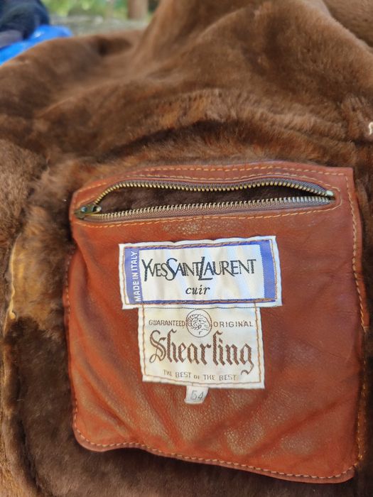 Cojoc barbat piele/blana naturala miel XXL  54 Maro Yves Saint Laurent