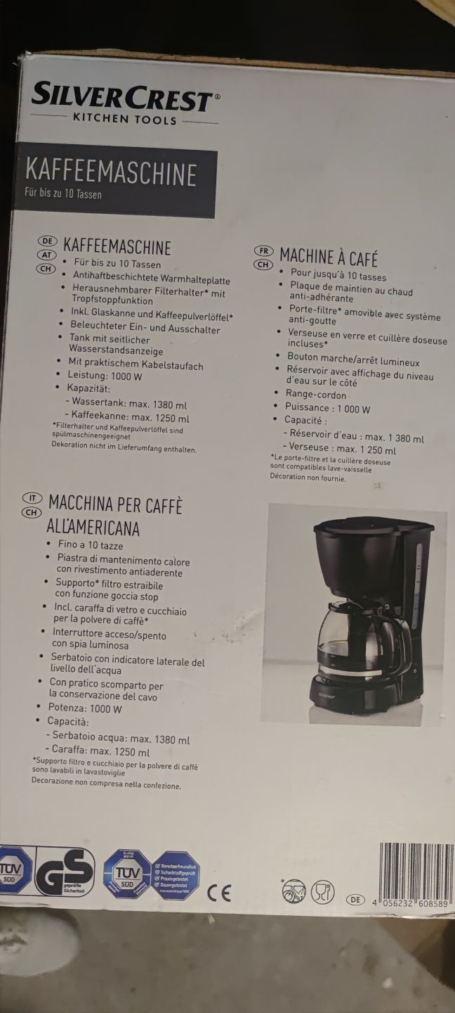 Кафе машина за шварц кафе Silvercrest