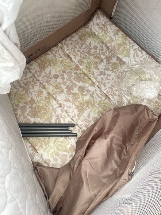 Patut bebe Krasumann deluxe & saltea husa detasabila microfibra cocos