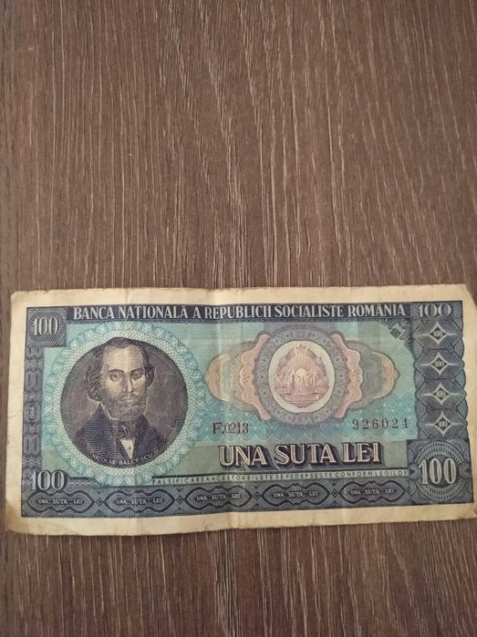 Bancnota 100 lei anul 1966
