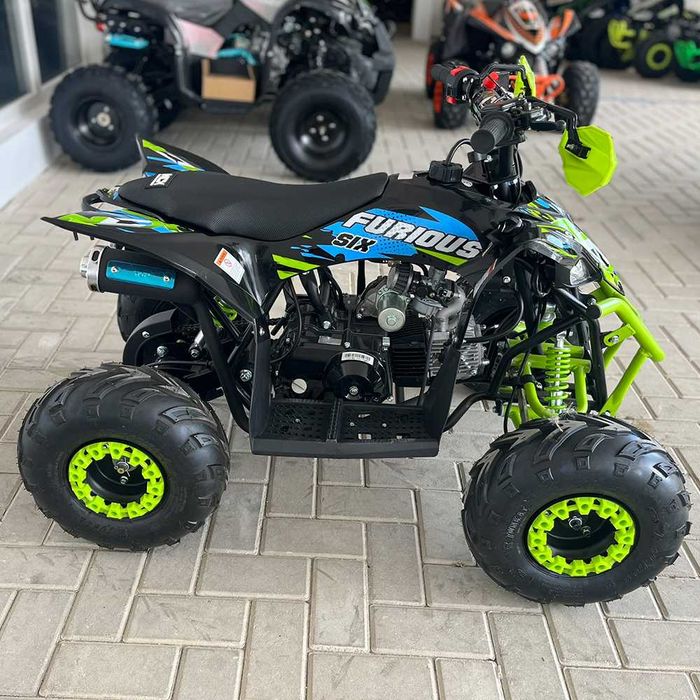 Atv 125cc NCX Furious Six Sport 6" 4T benzina negru/verde lemon