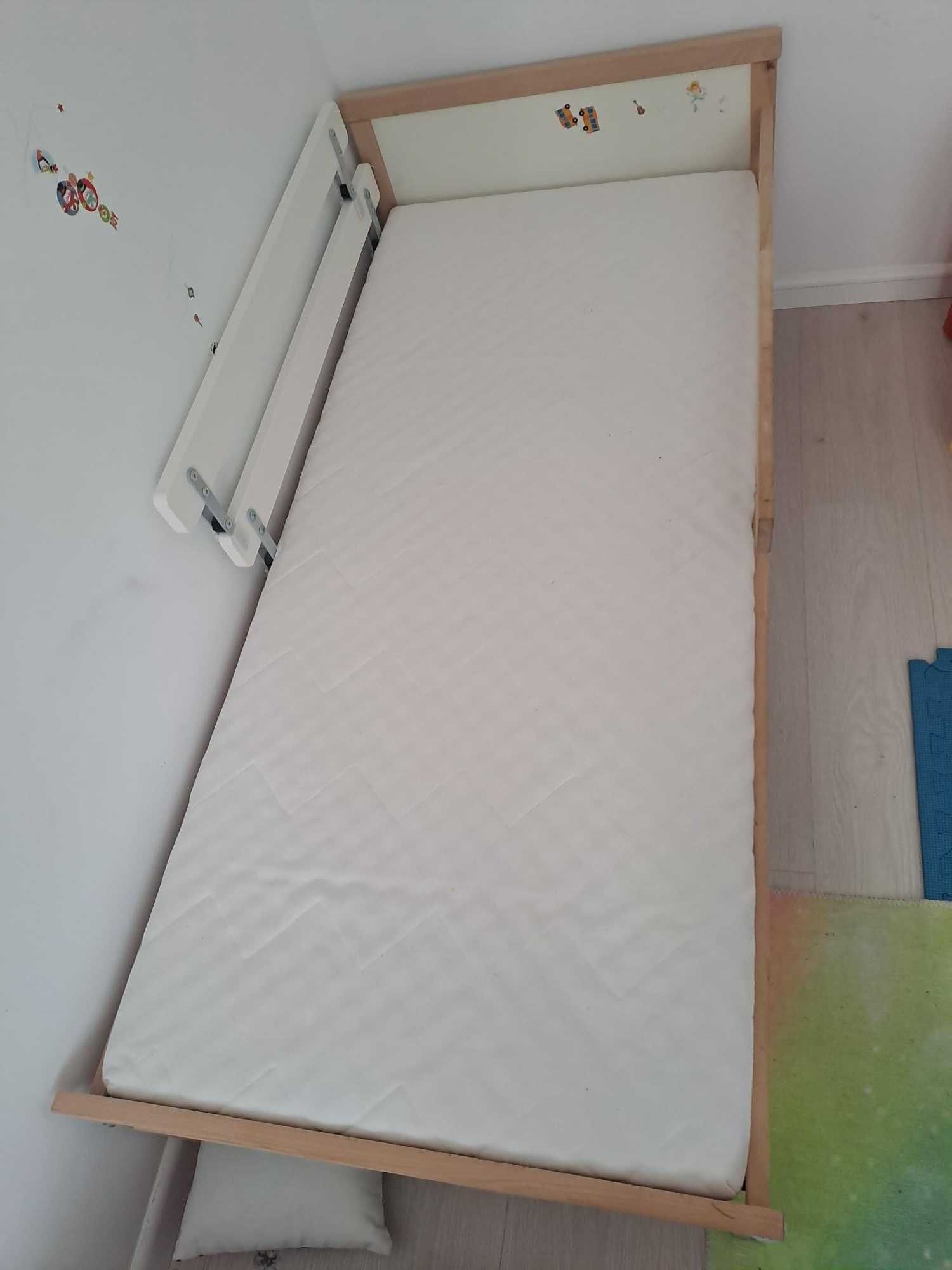 Pat copii IKEA 70x160cm (inclusiv somiera si saltea spuma IKEA)