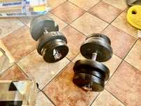Gantere reglabile noi 23 kg+23 kg=46 kg made in germany bari otel cu p