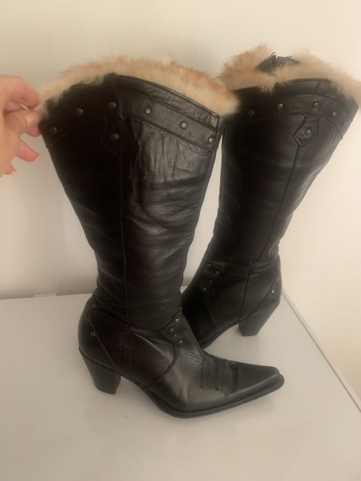 Cizme lungi 38 piele