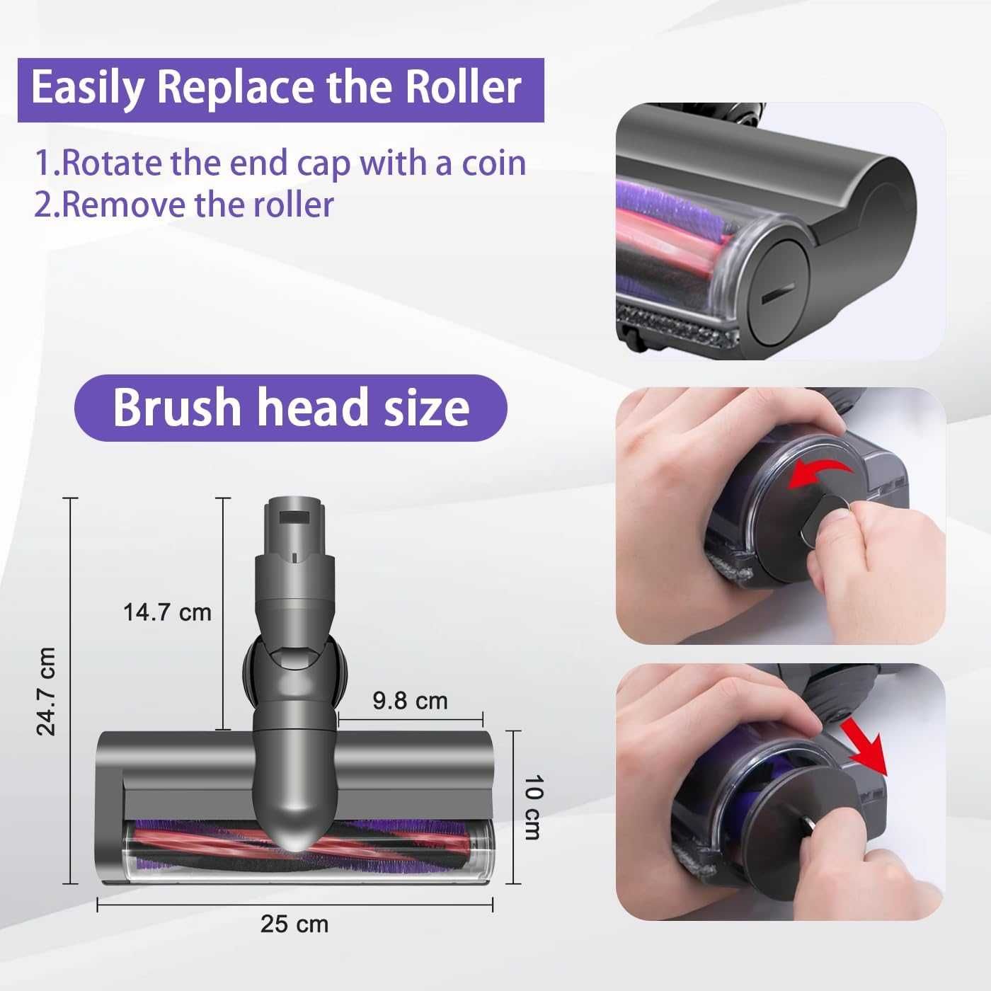НОВА! Турбочетка за Dyson V6, DC58/DC59/DC62/SV04/ SV06/SV09