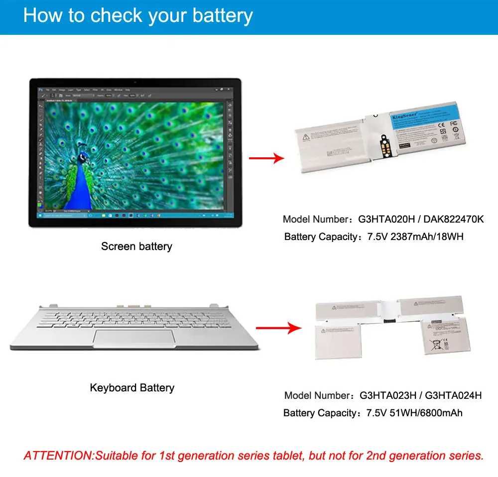 Baterie G3HTA020H DAK822470K Microsoft Surface Book 1st 1703