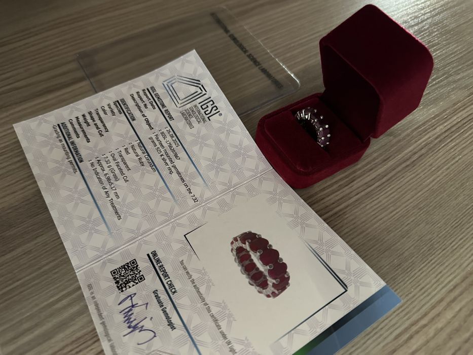 Inel rubin natural 7 ct