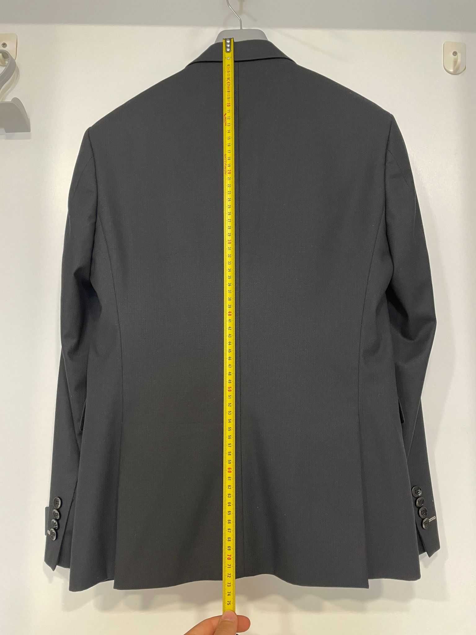 Costum barbati negru (nunta, mire) din mix de lana (elegant, formal)