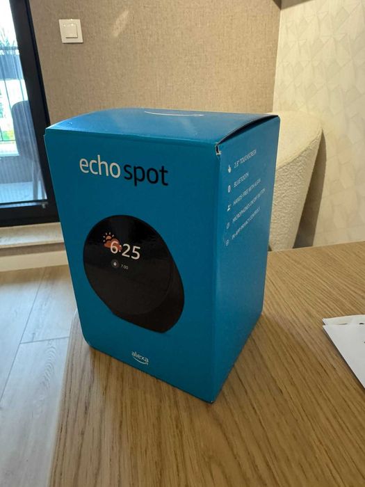 Чисто нов Amazon Echo Spot (неотварян) – Смарт дисплей с Alexa