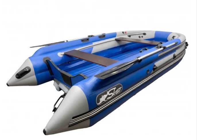 Лодка СКАТ-370F и 390 F интегрированный графит/синий