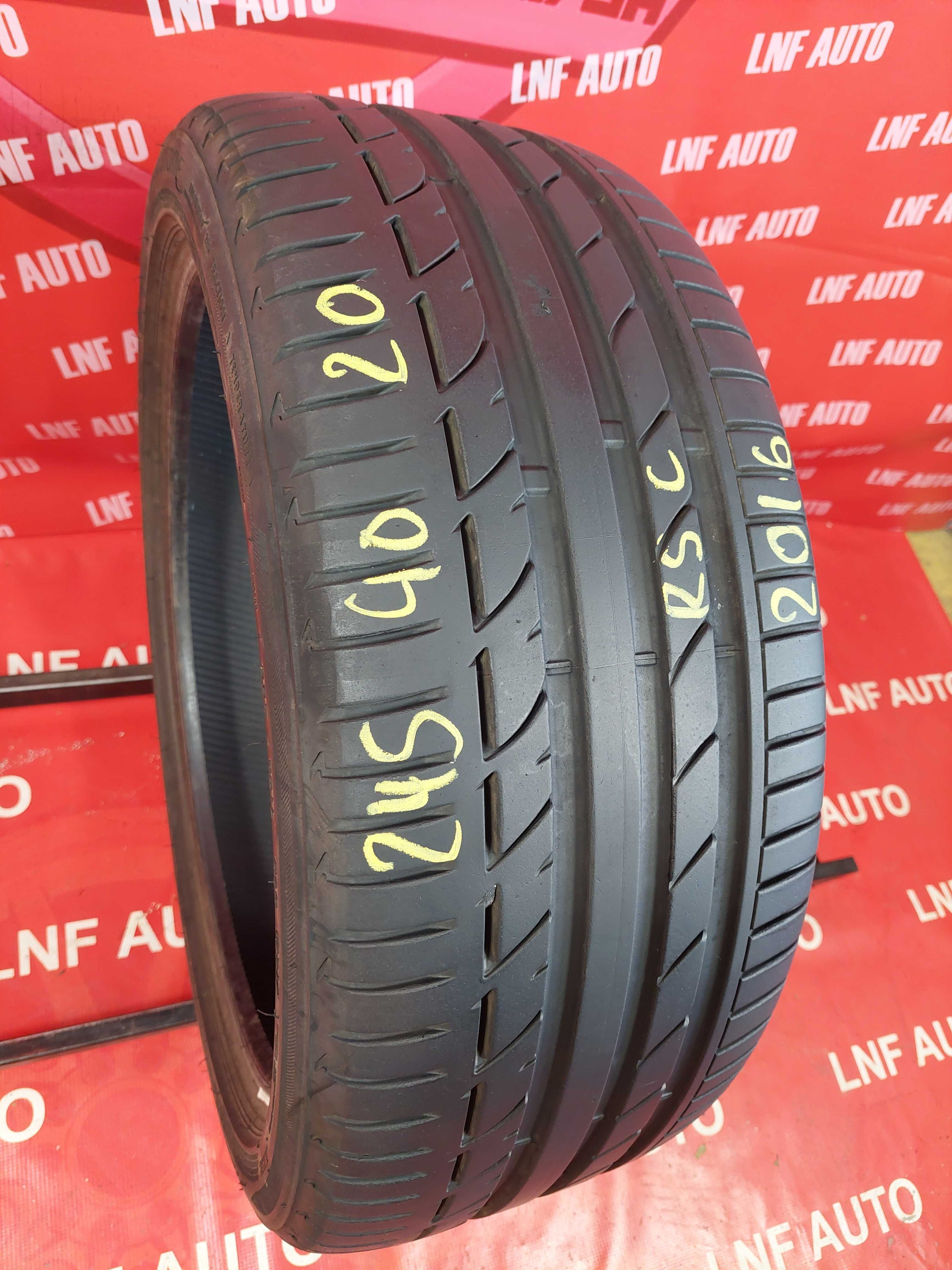 Anvelopa de VARA - 245/40/20 - BRIDGESTONE - 7.23 MM - DOT 2016 RFT !