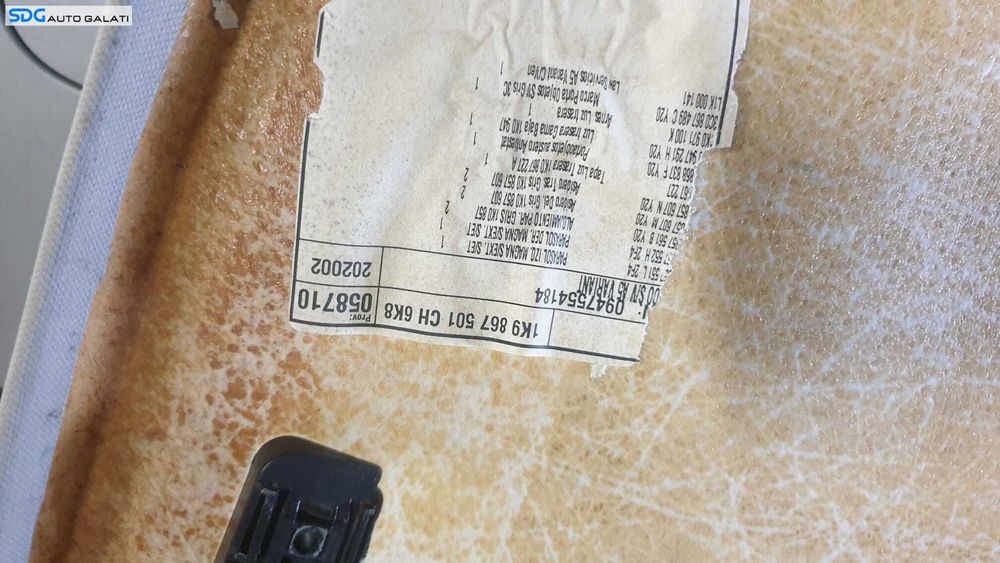 Plafon Tapiterie Textil Tavan Volkswagen Golf 5 Break Combi 2004 - 2008 Cod 1K686701CH