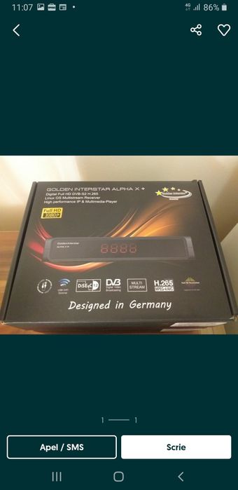 Vând receptor/receiver/decodor Zgemma H11 4k