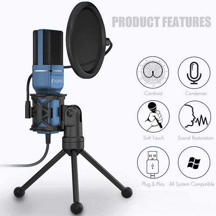 Sigilat Microfon USB Profi Docooler Yanmai SF-777 Condenser